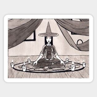 Witchy Magic Seance Inktober Painting Sticker